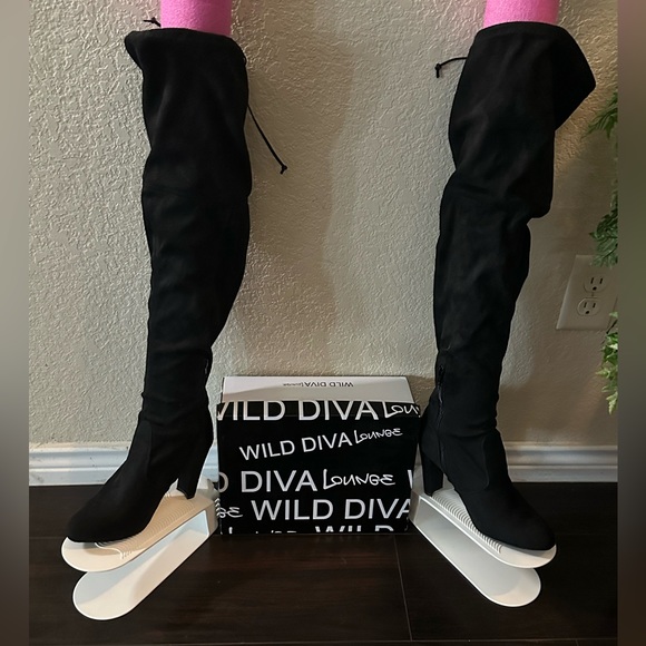 VEGAN black over the knee boot’s - Picture 9 of 9